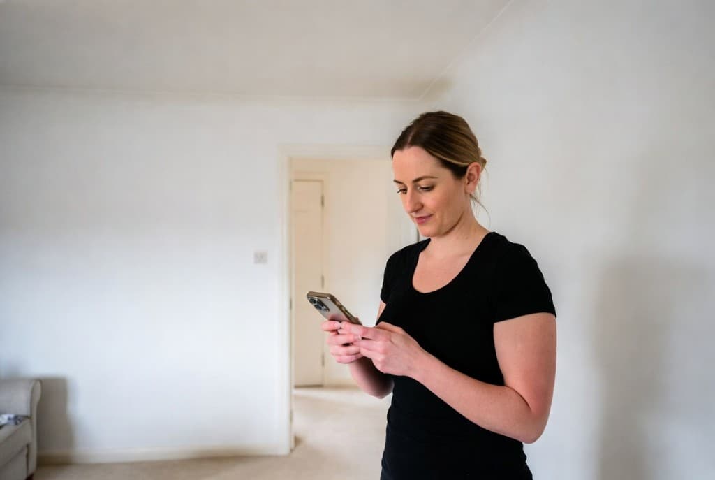 Person posting a job from their phone